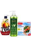 Set Îngrijire și Casă – Săpun Lichid Mango 1000 ml + Gel de Duș Aloe Vera 1000 ml + Huse Alimentare 60 Buc