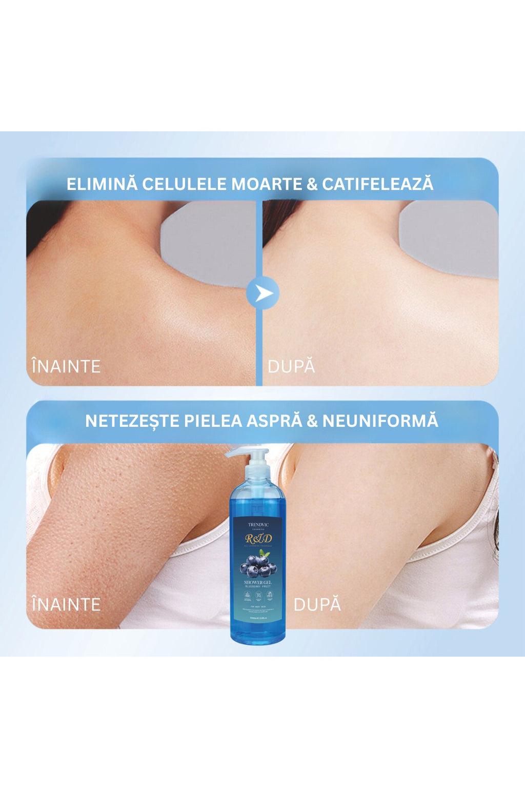 Gel de Duș Trendvic Cosmetic – Afine, 1000 ml