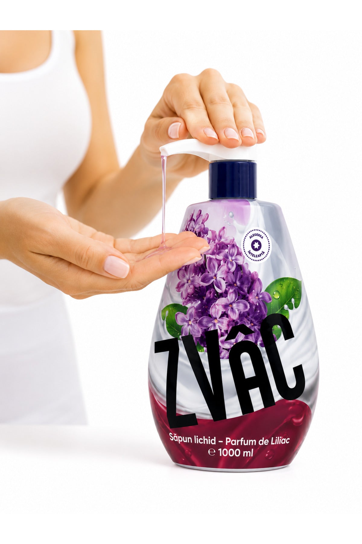 Săpun Lichid ZVAC Liliac 1000 ml – Hidratant cu Parfum Floral de Liliac