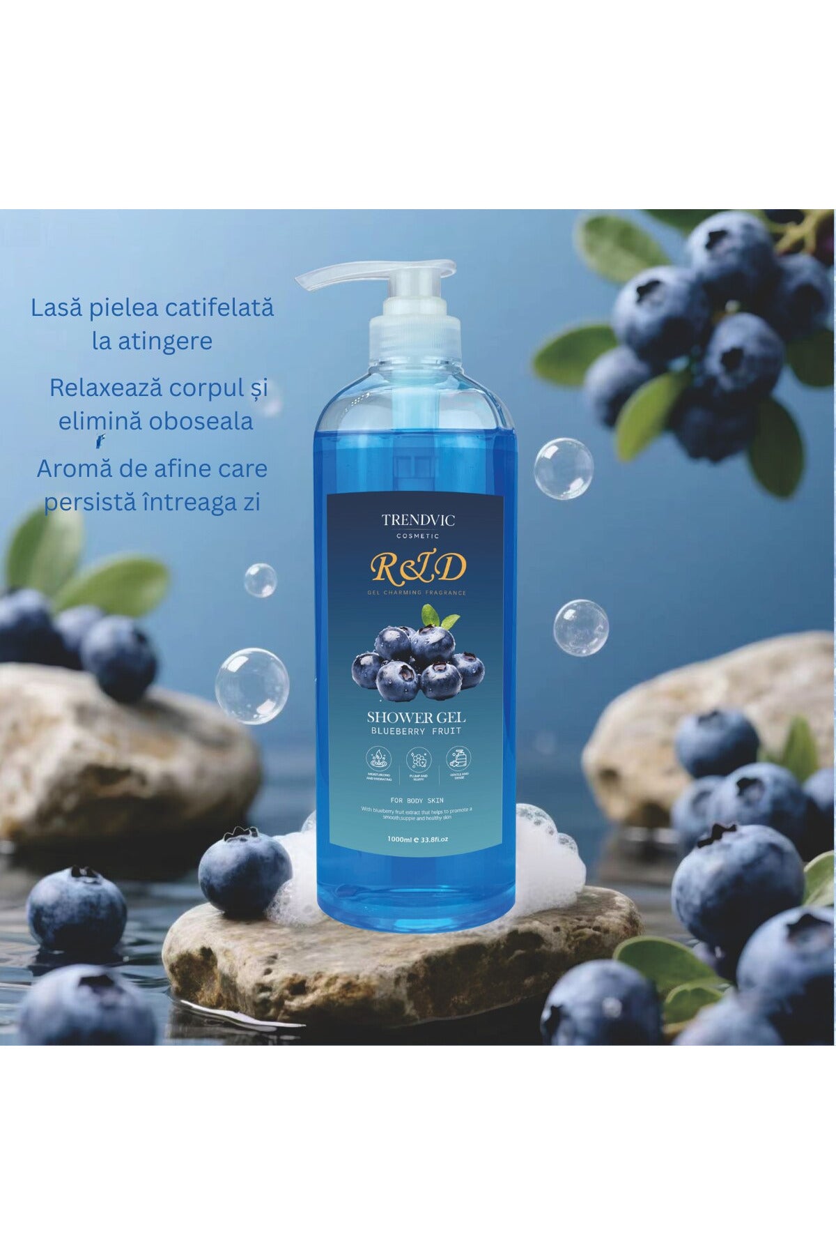 Gel de Duș Trendvic Cosmetic – Afine, 1000 ml