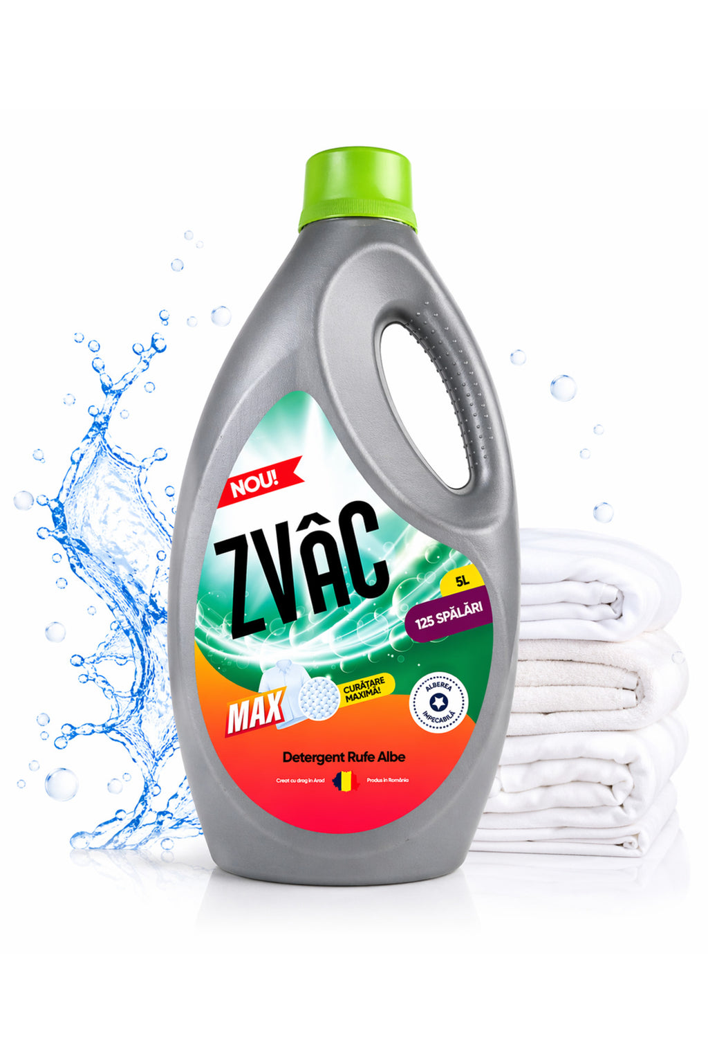 Zvac detergent lichid rufe albe 5L, protectie tesaturi, 125 spalari