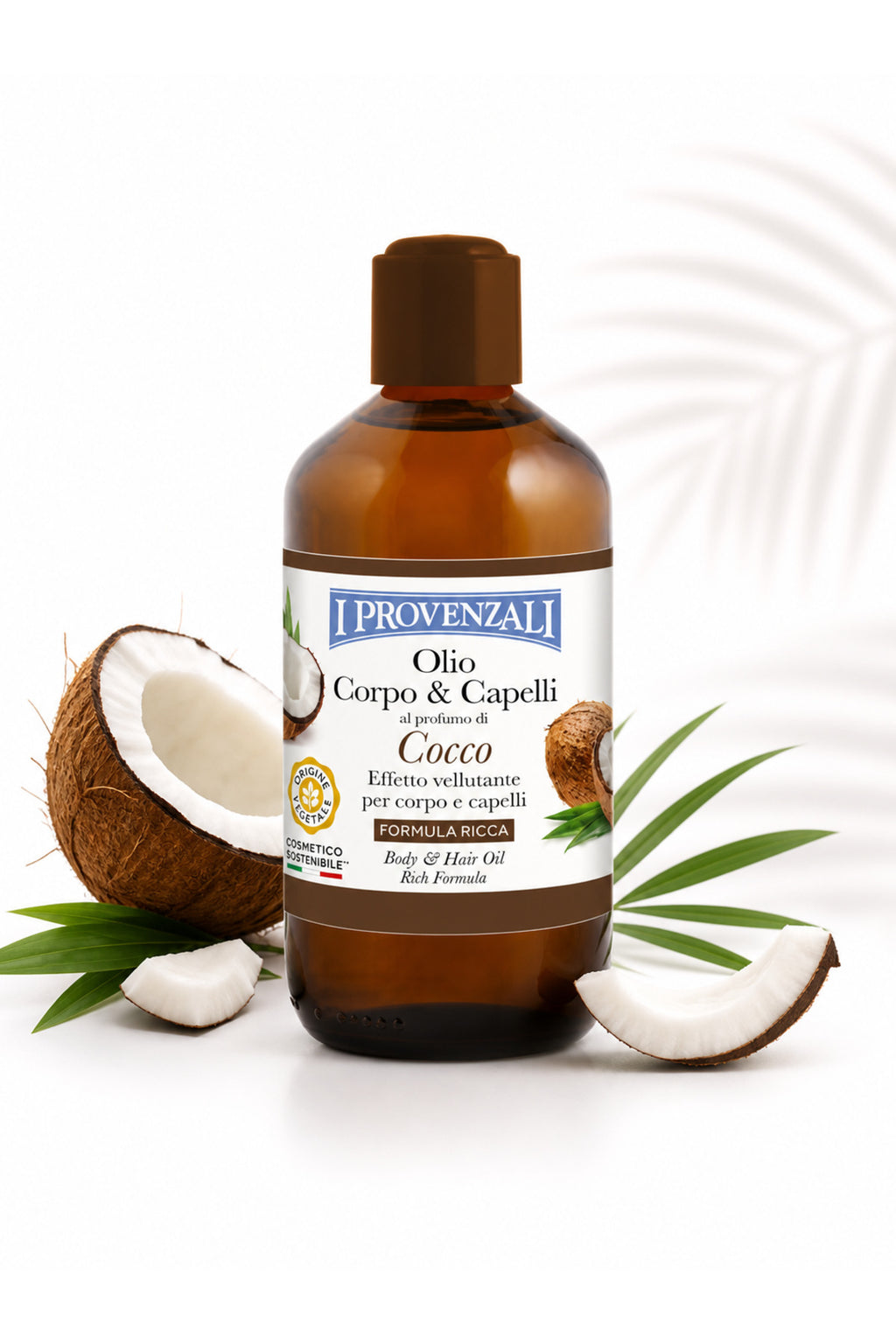 Ulei de Corp ?i P?r cu Cocos 200 ml – I Provenzali, Effetto Vellutante, Formula Bogat?, Hidratare ?i Catifelare Intens?