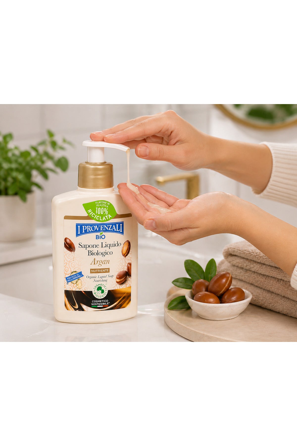 – S?pun Lichid Bio Argan 250 ml, Nutritiv ?i Catifelant
