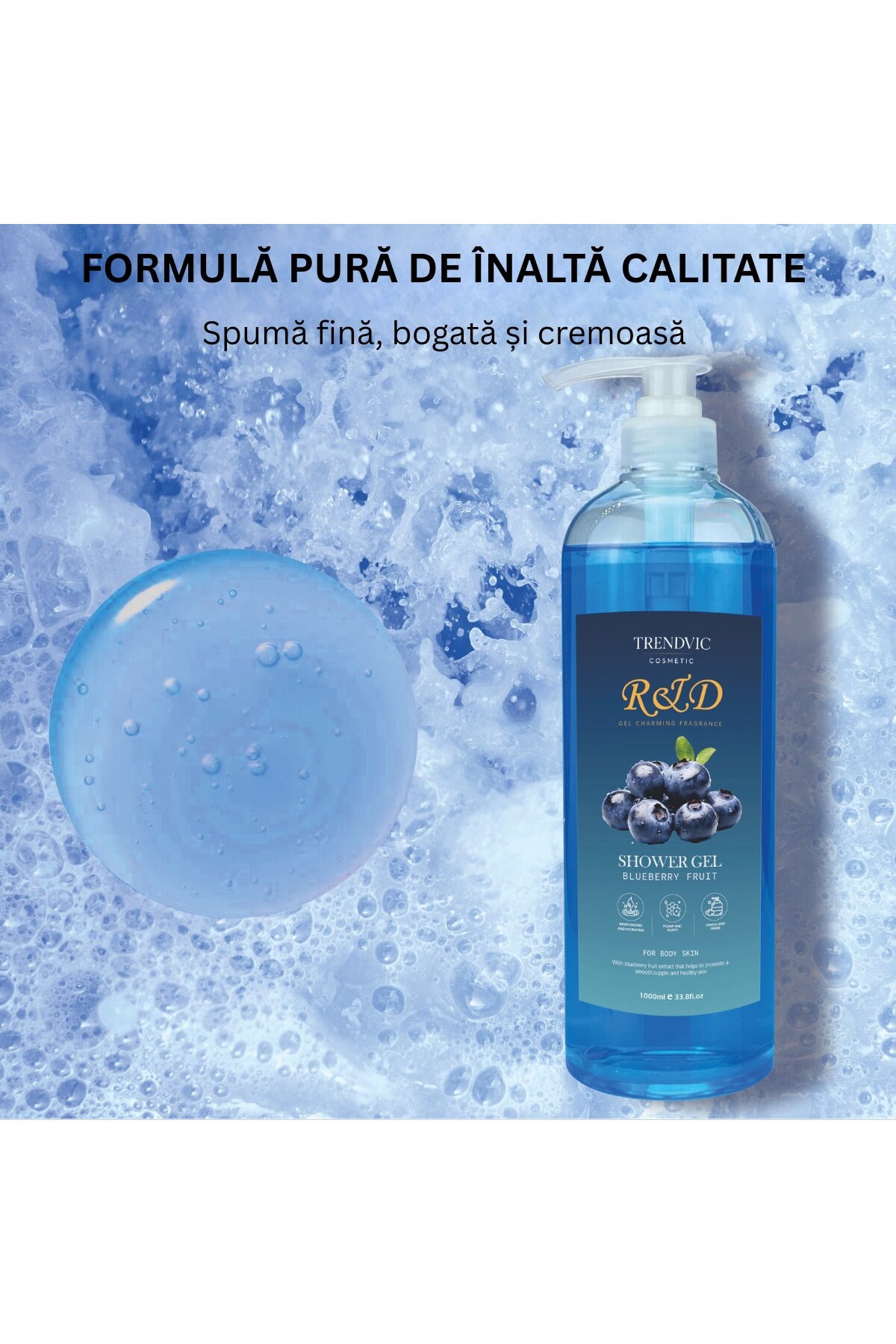 Gel de Duș Trendvic Cosmetic – Afine, 1000 ml