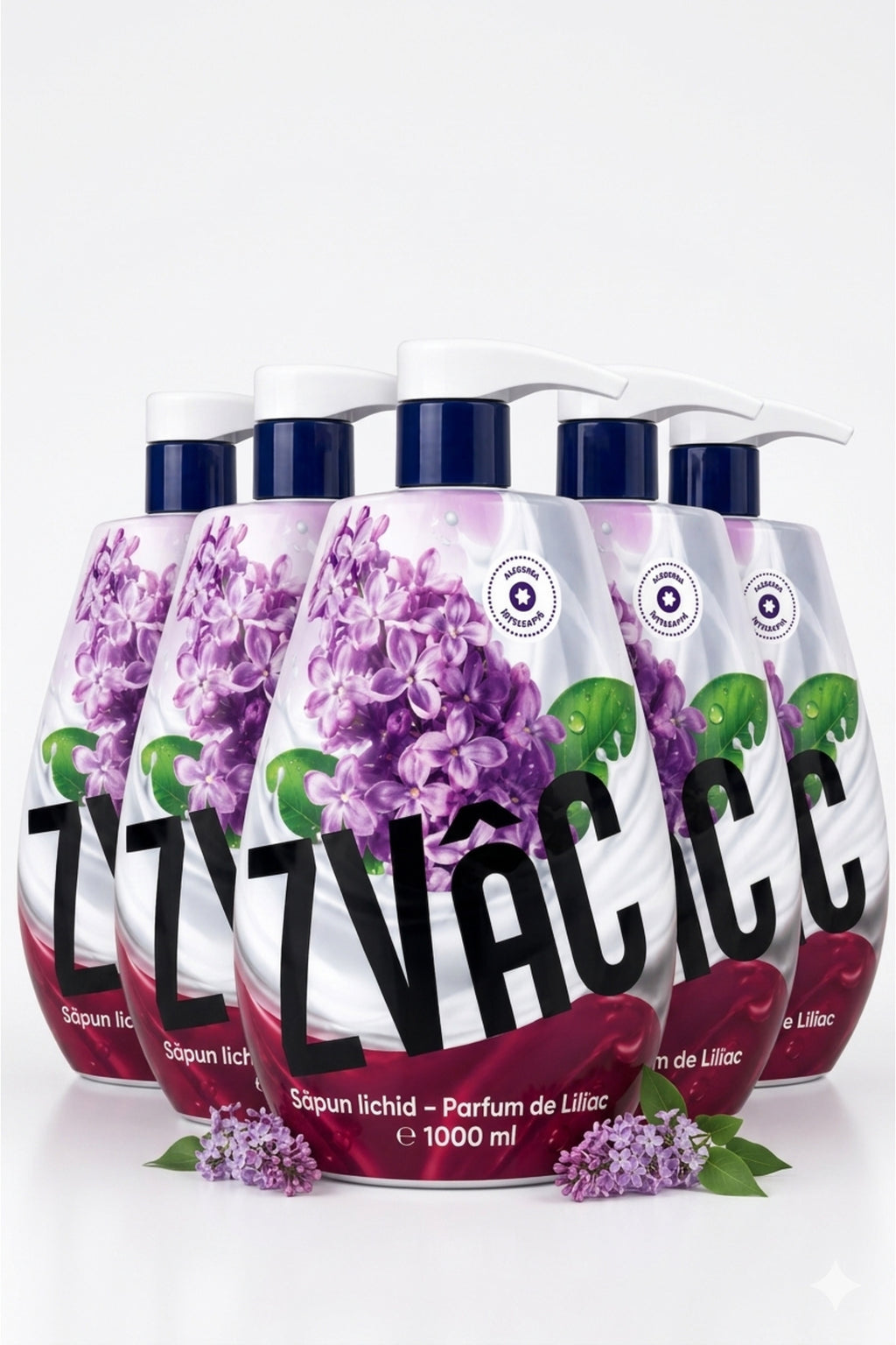 Pachet Promo 5 x Săpun Lichid ZVAC Liliac 5000 ml – Hidratare Intensă