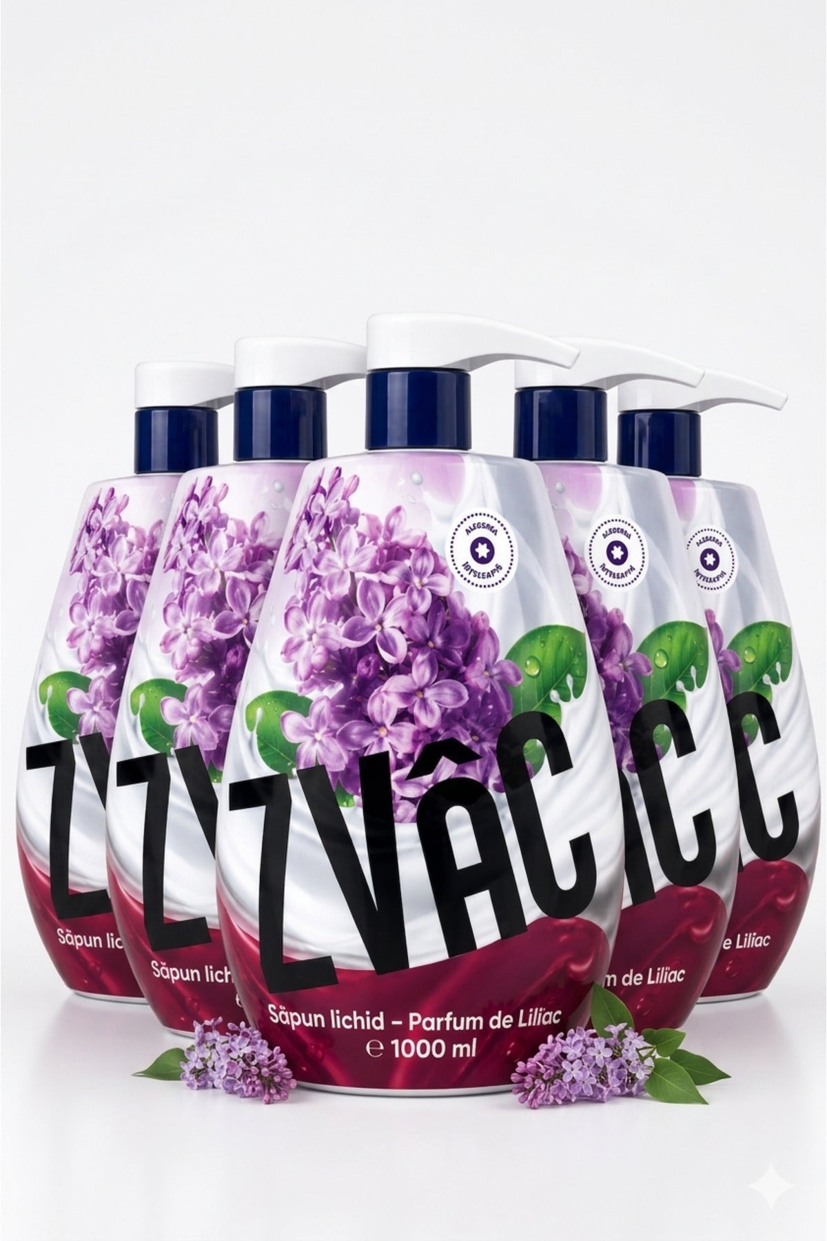 Pachet Promo 5 x Săpun Lichid ZVAC Liliac 5000 ml – Hidratare Intensă